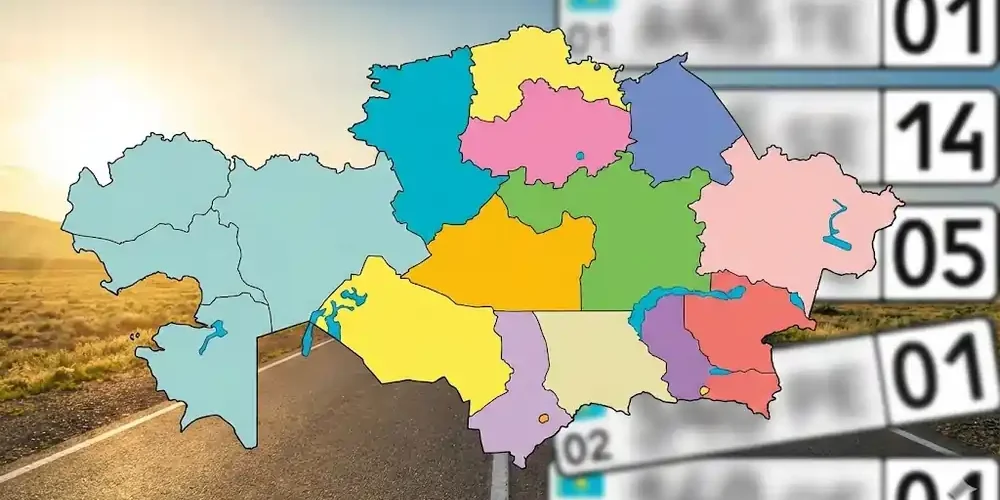 Регионы Казахстана по номерам