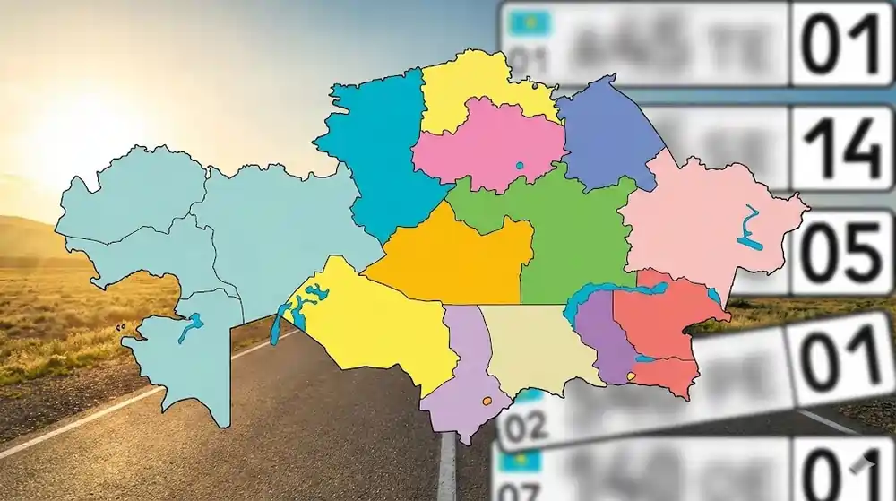 Регионы Казахстана по номерам